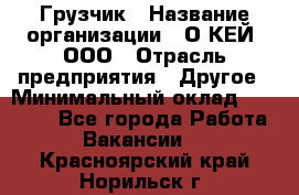 Грузчик › Название организации ­ О’КЕЙ, ООО › Отрасль предприятия ­ Другое › Минимальный оклад ­ 25 533 - Все города Работа » Вакансии   . Красноярский край,Норильск г.